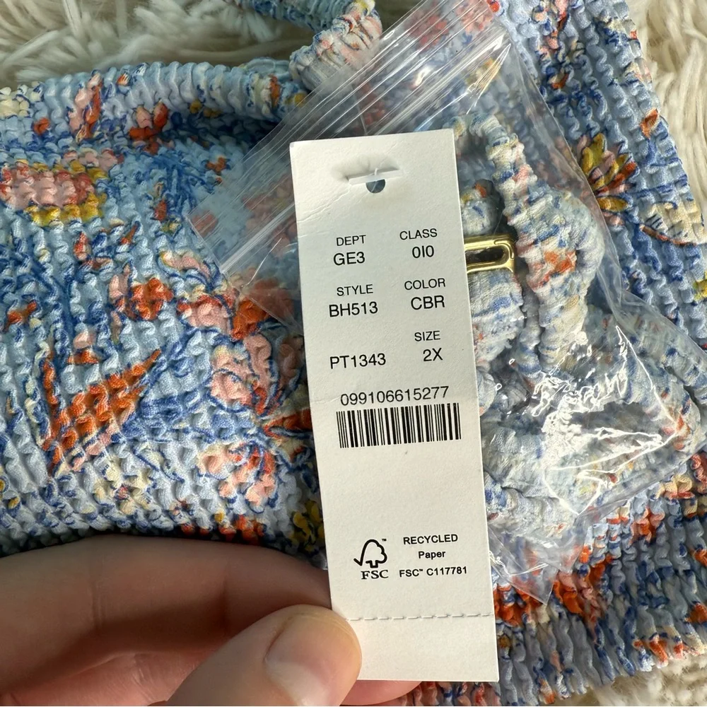 NWT J Crew Scrunchie Afternoon Floral Bikini Set Size 2X/XXL